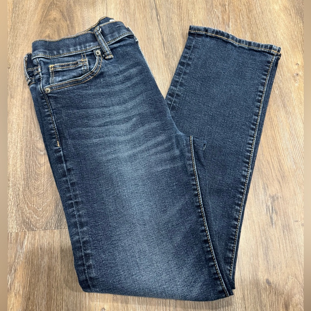 Old Navy Dark Blue Karate Slim Straight Leg Jeans Size 12 Plus